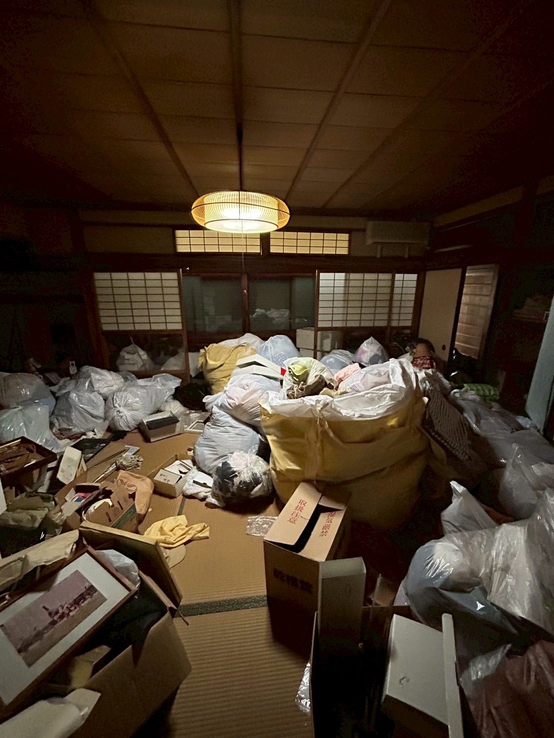 生野区新今里 古民家 大広間和室ビフォー