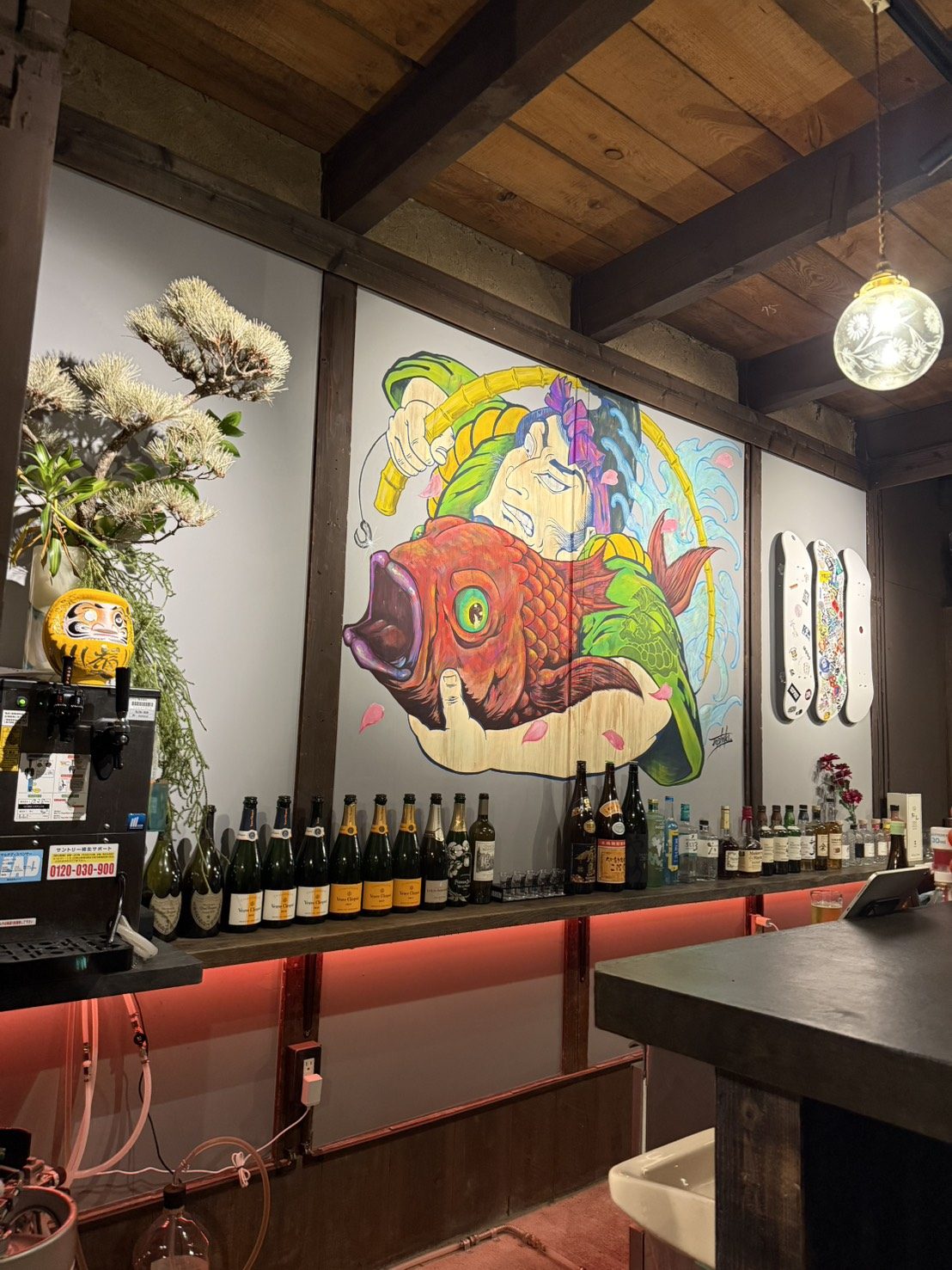 黎明 Reimei 店内|古民家リノベーション・カウンター・アート