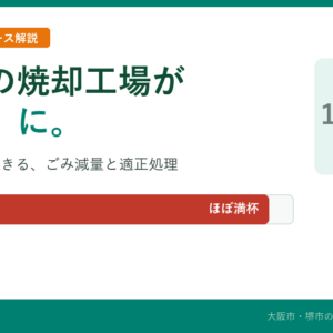 【2026年7月】大阪市の焼却工場が満杯に｜　　事業系ごみ6割時代に、いま事業者ができること