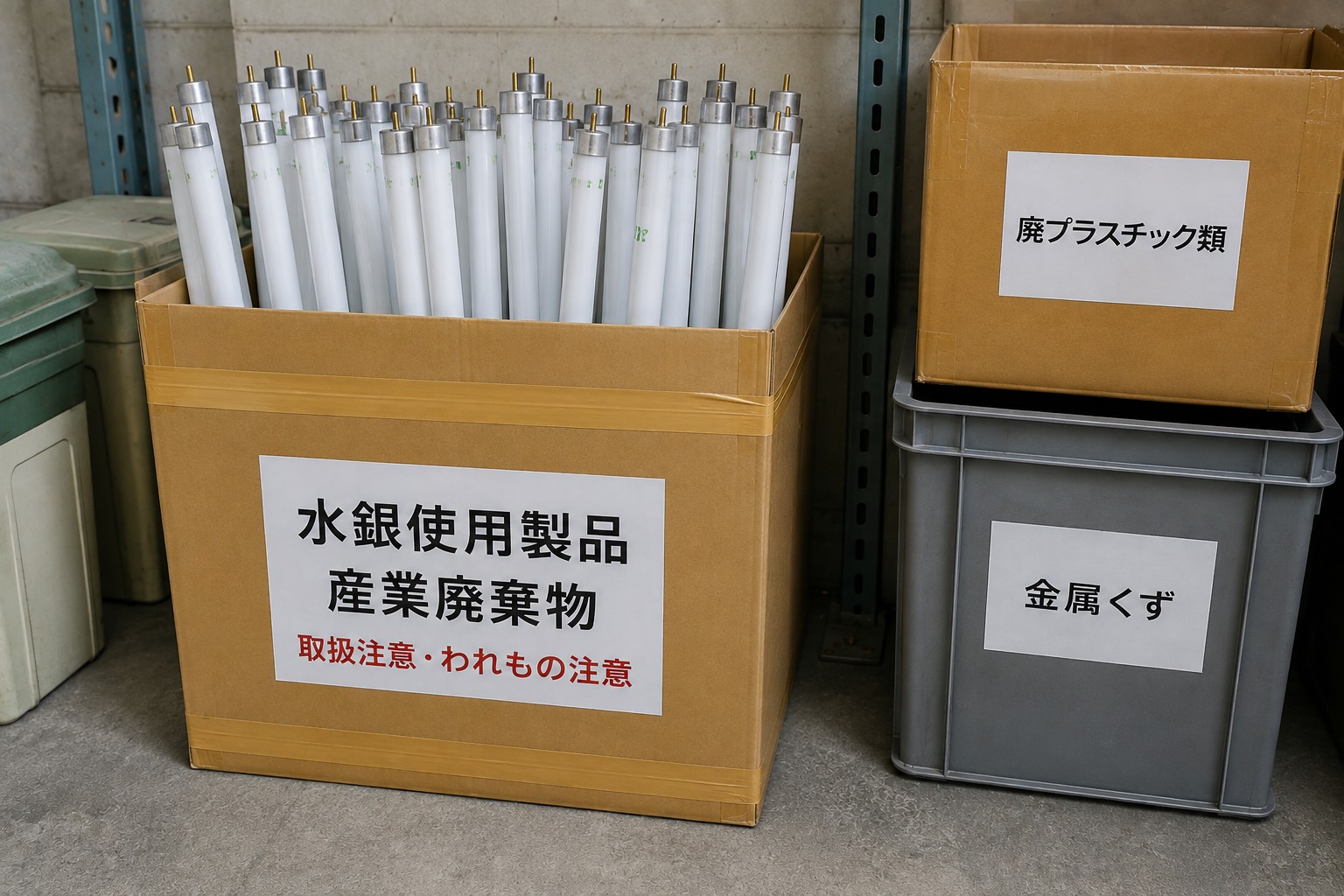 蛍光灯の分別保管